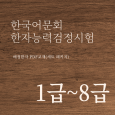 한국어문회 한자능력검정시험 1급~8급 세트 패키지 한자강의 한자교재 (PDF) (전12권)